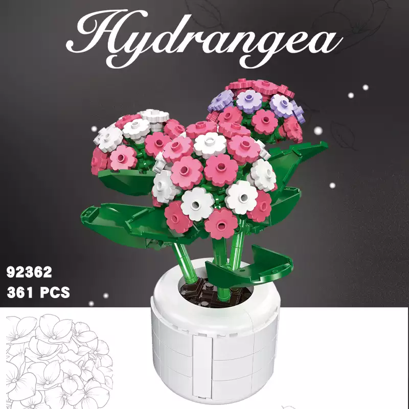 Hydrangea Fleur en Pot briques De Décoration